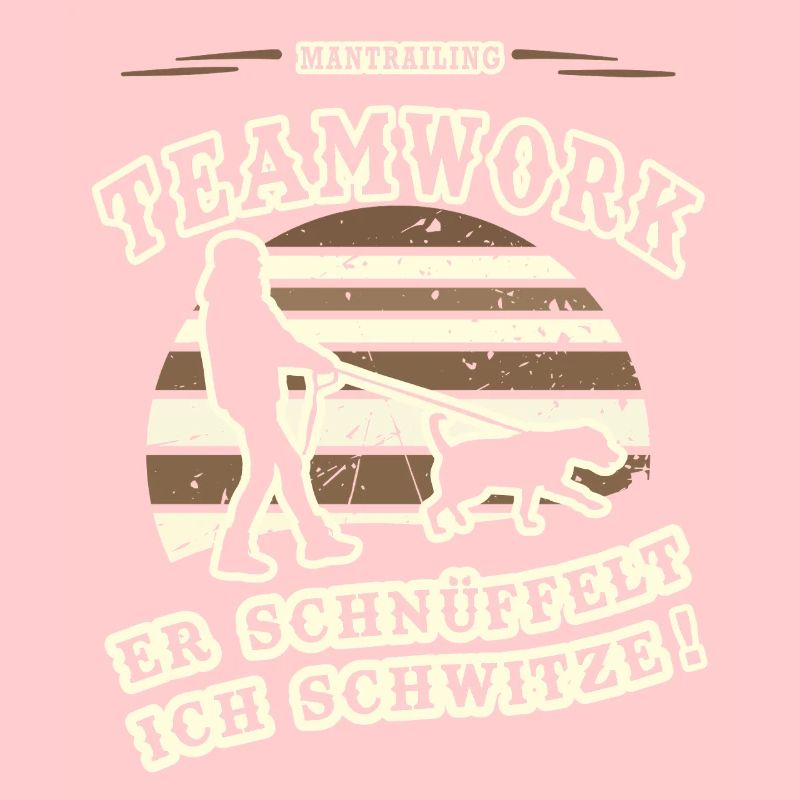 Mantrailing Teamwork Er schnüffelt Ich Schwitze