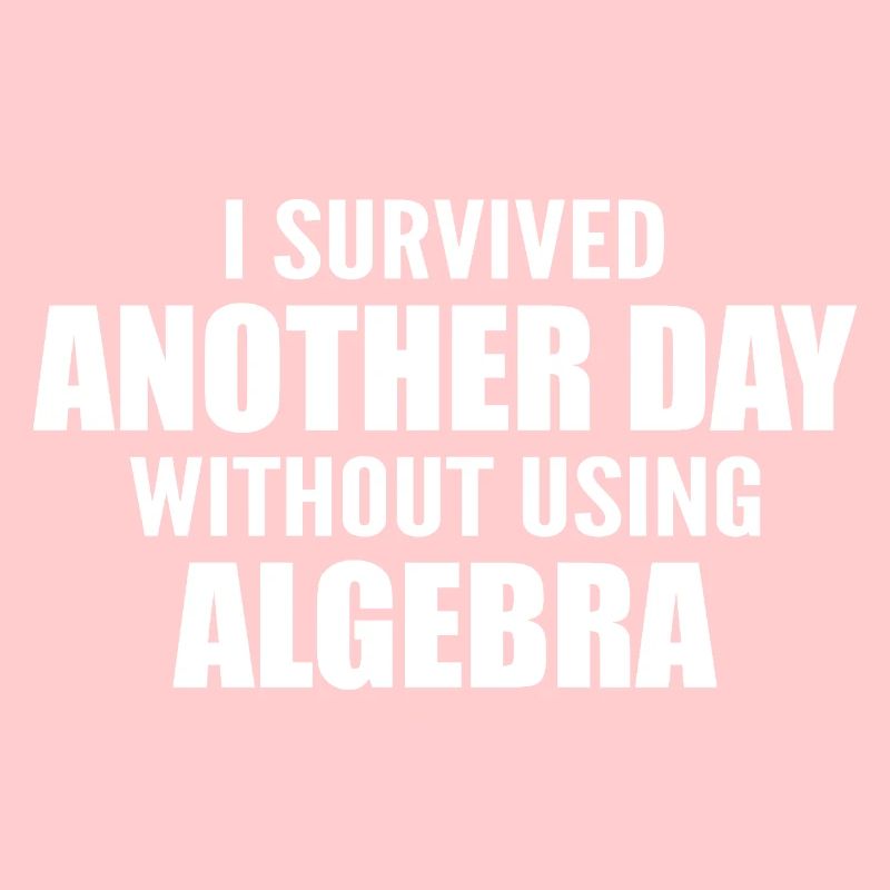 I survived without doing algebra today