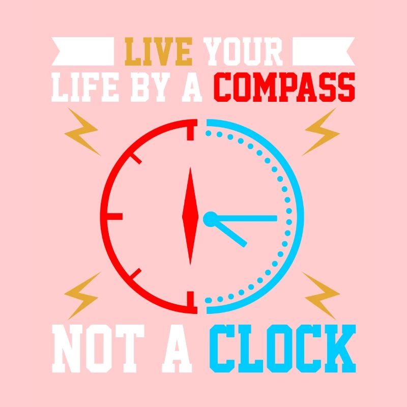Wisdom Clock with Compass Motif