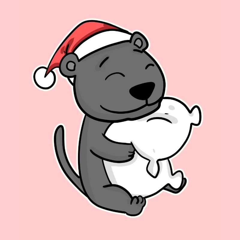 Schwarzer Panther Weihnachten Schlafen Schlaf
