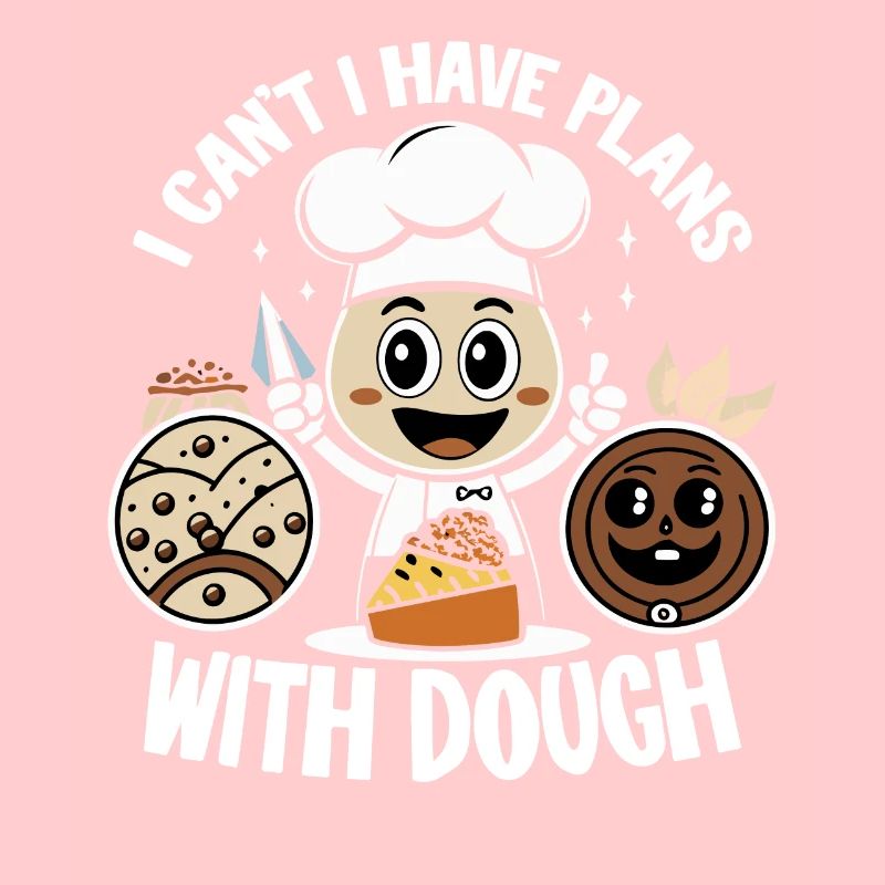 Chef with dough joy