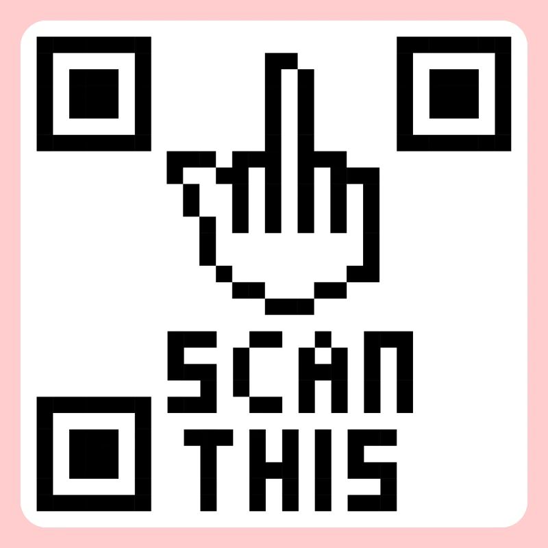 QRcode middle finger