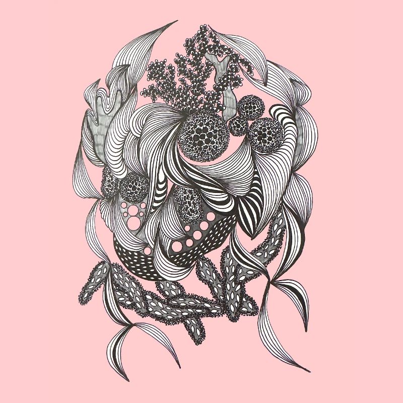 Black and White Flora Pattern