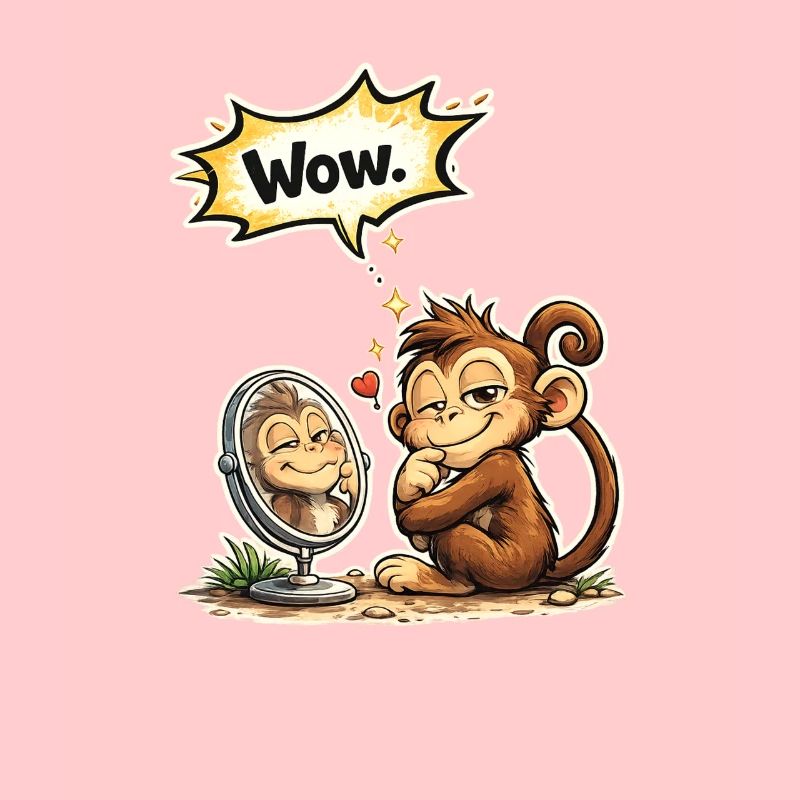 Funny Monkey Wow Saying Gift