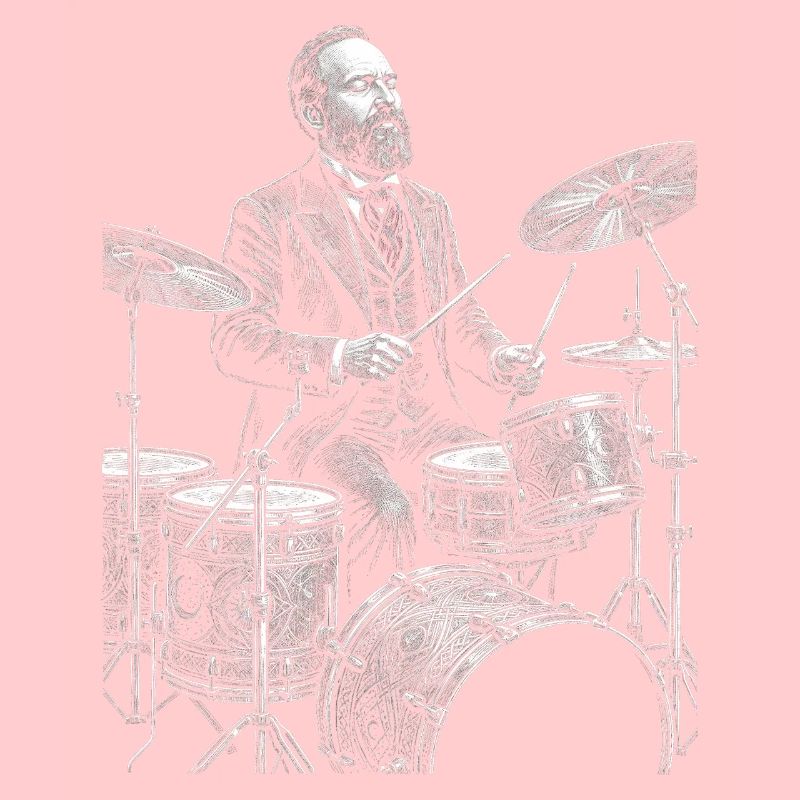 James A. plays drums