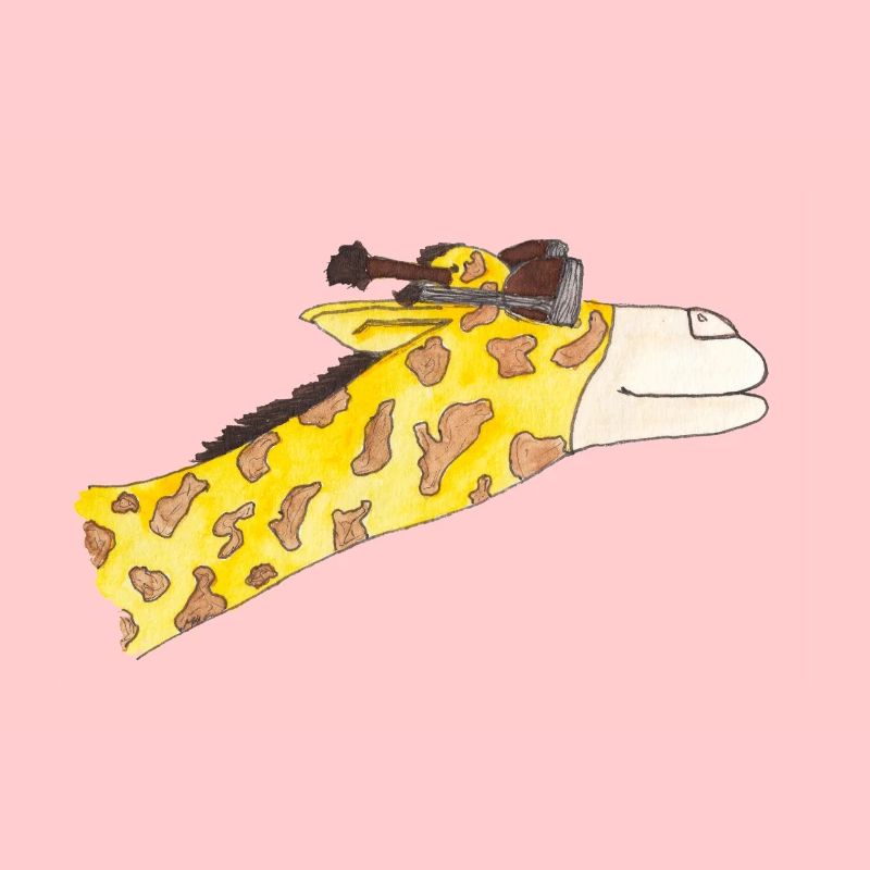 Girafe au vent