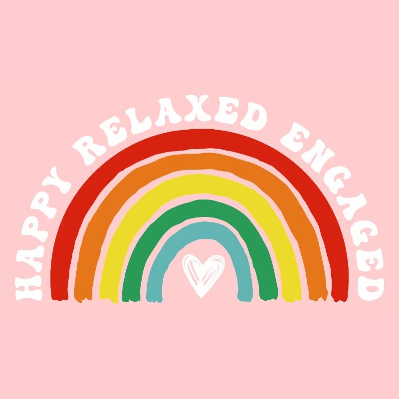 Hippy Rainbow Heart Arc Tee