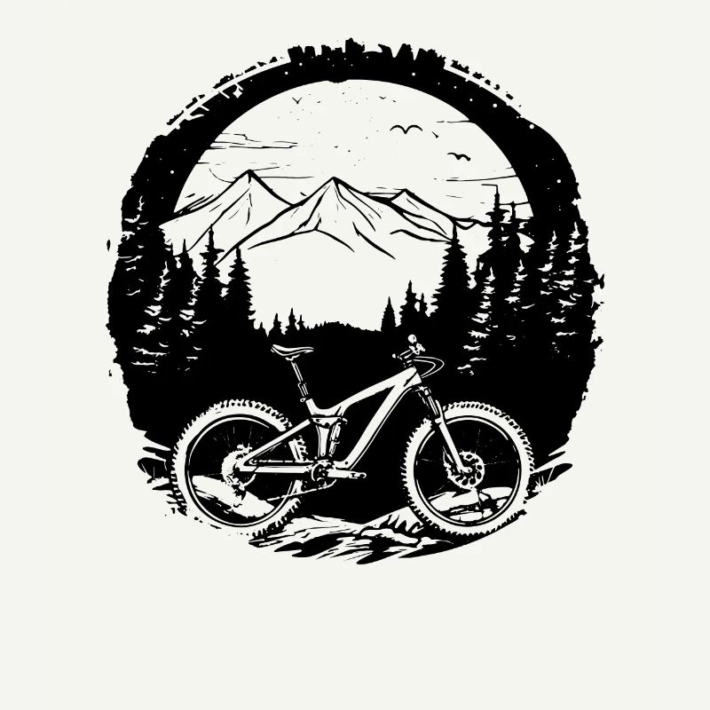 Mountain Biker Drawing