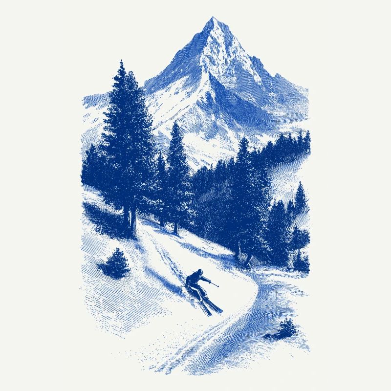 Blue Summit Face Silhouette