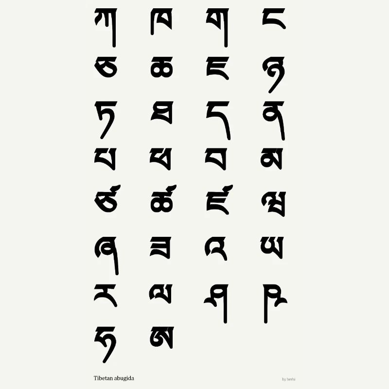 Tibetan script (black)
