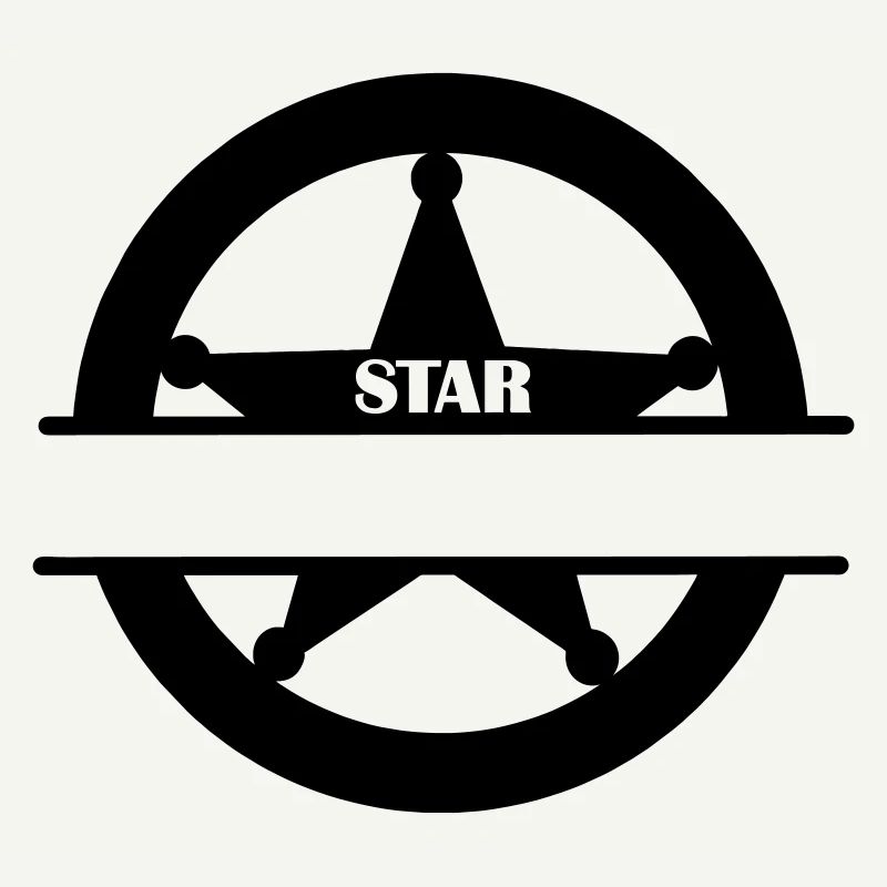 Étoile maréchal dans le monogramme du cercle