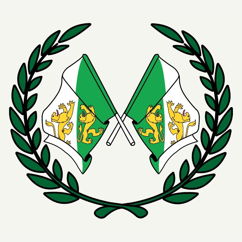 Drapeaux du comté de Thurgovie Suisse couronne de laurier
