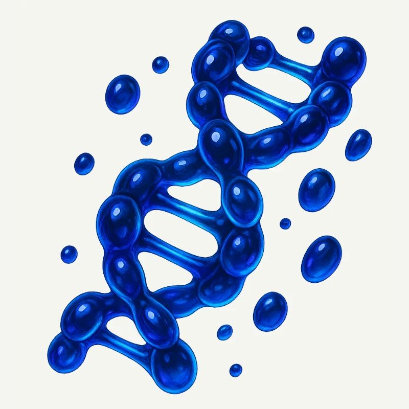 Molécule d’hélice d’ADN 3D Bleu