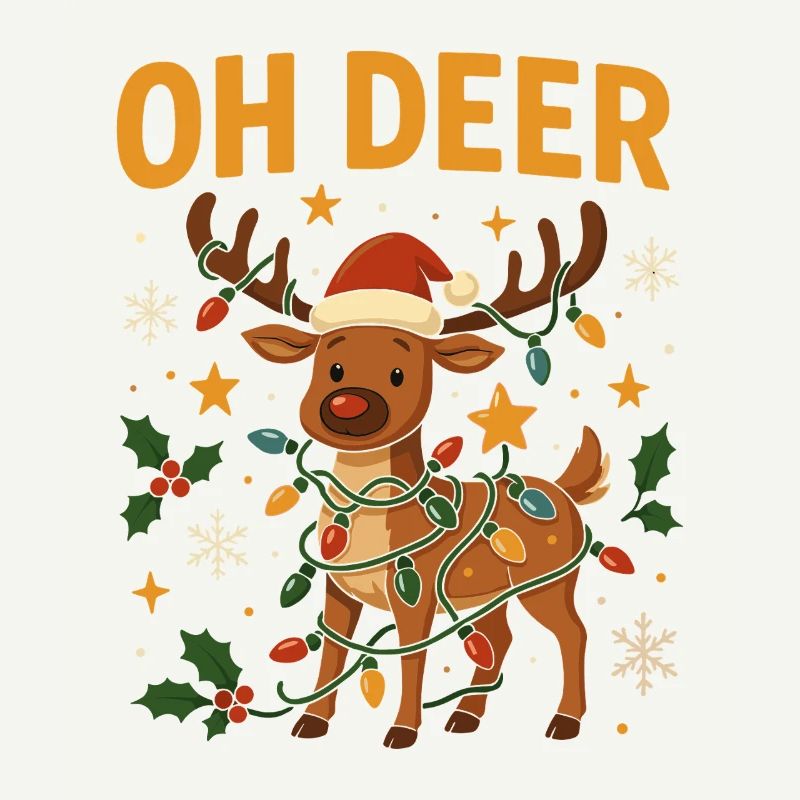 Conception de Noël de renne mignon