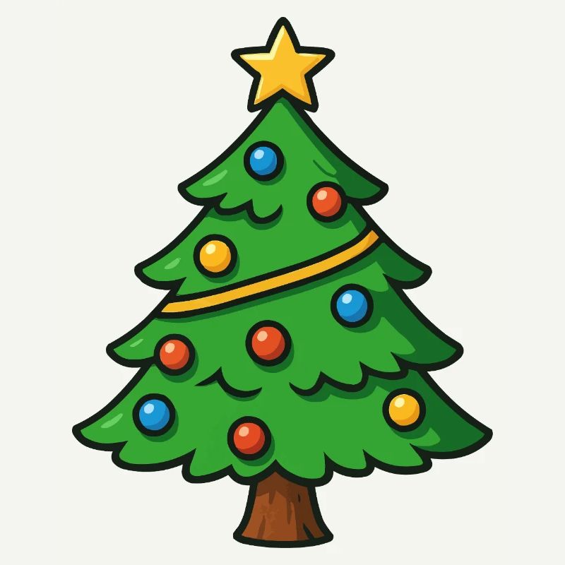 Arbre de Noël dessin animé