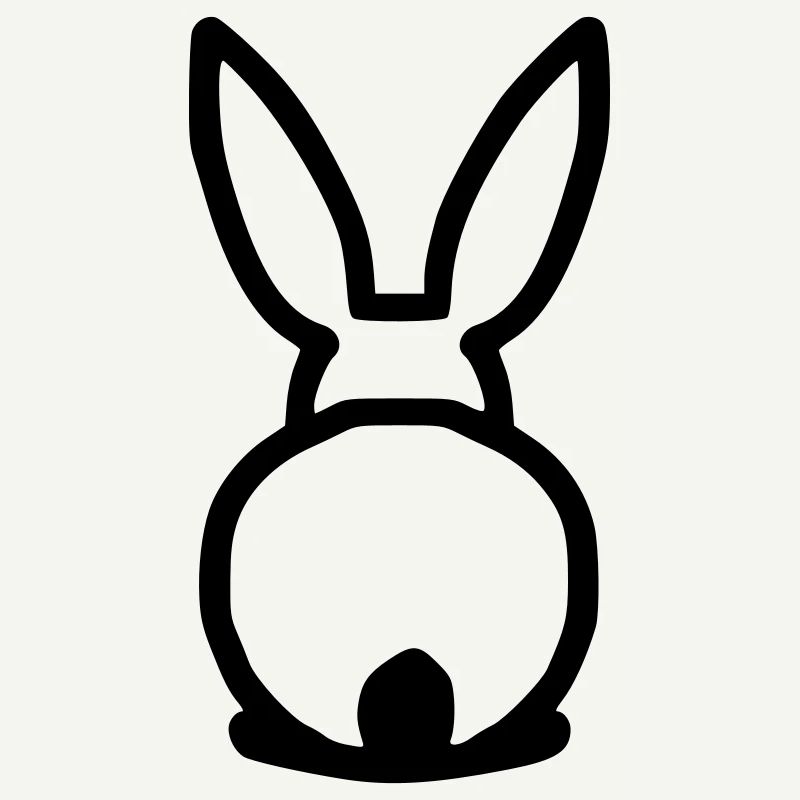 cute rabbit from behind