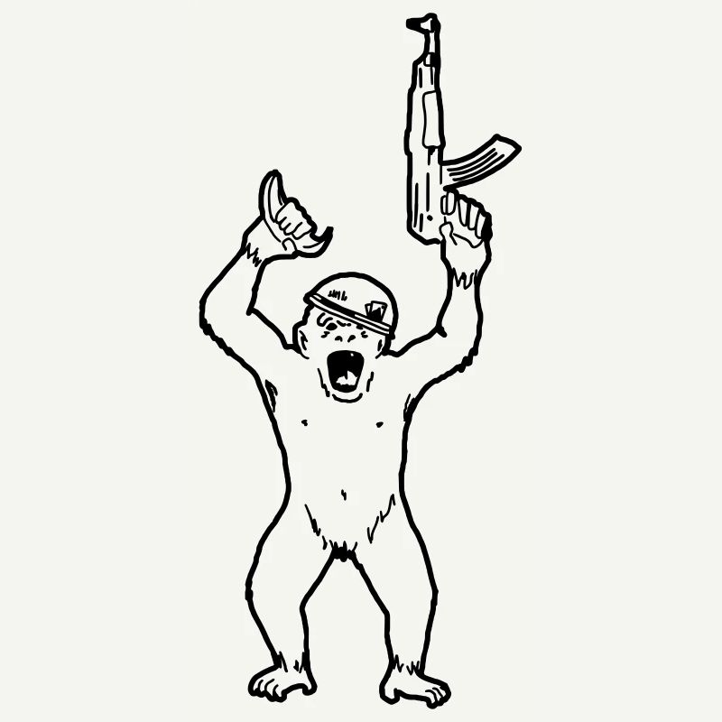 chimp machine gun