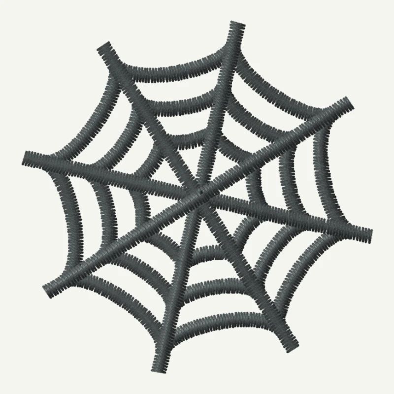 Embroidered spider web