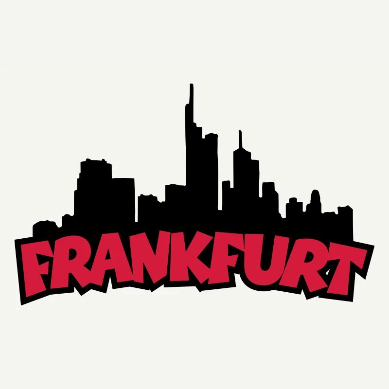 Francfort Skyline (Noir / Rouge)