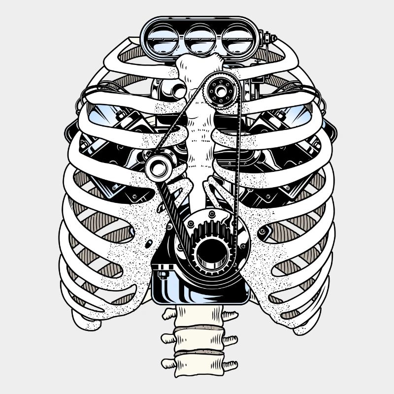 Mechanic Car Love Skeleton Engine Mechanics