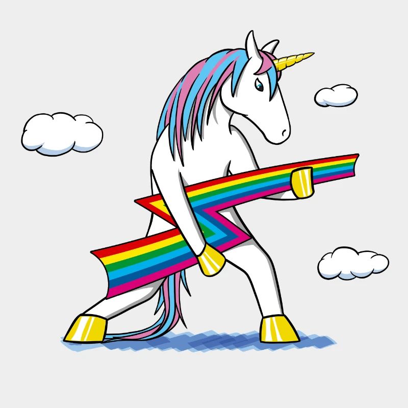 Rainbow Rock – Einhorn mit Regenbogenblitz