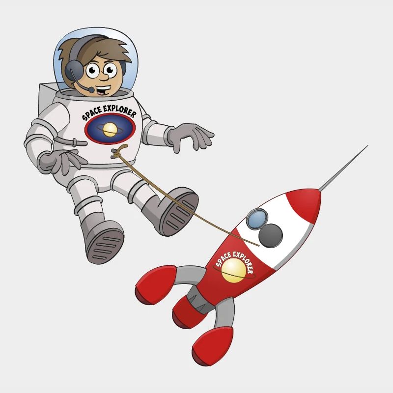 Space explorer “The astronaut and hisspaceship"