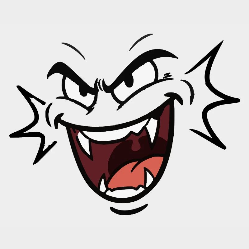 Motif riant de visage de vampire drôle