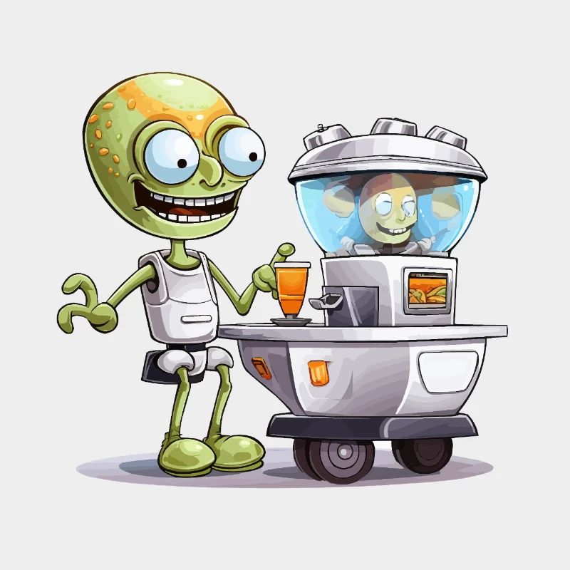 Barman extraterrestre au Space Bar