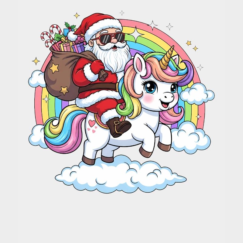 Weihnachtsmann Einhorn 