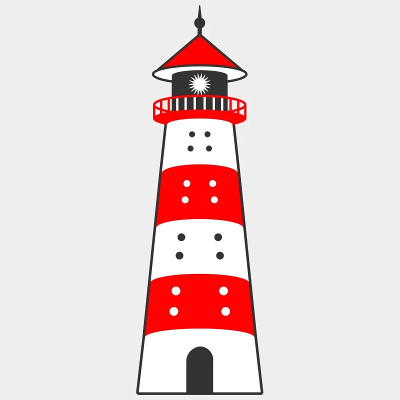 Lighthouse white-red