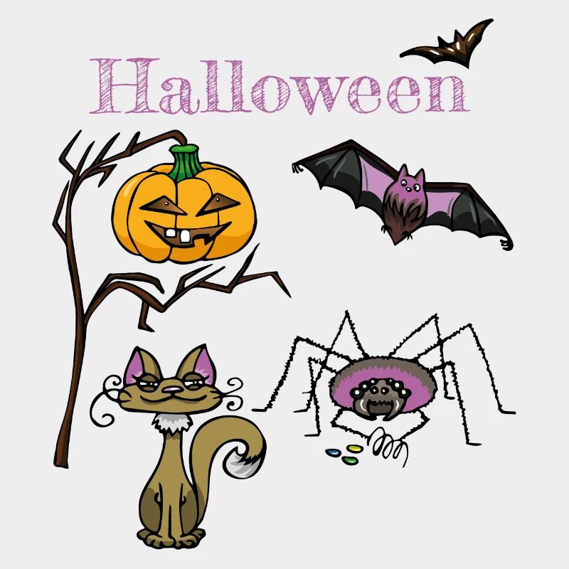 Conception de citrouille et de chauve-souris d’Halloween