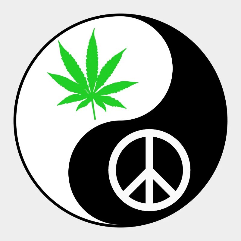 YinYang Frieden Blatt Design