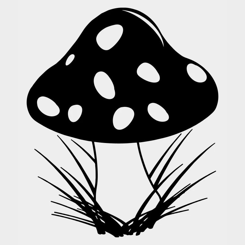 Champignon d’automne avec des points blancs