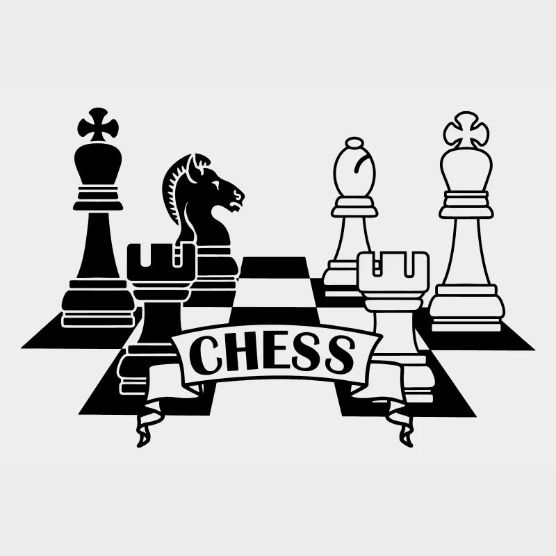 Pièces d’échecs avec texte CHESS