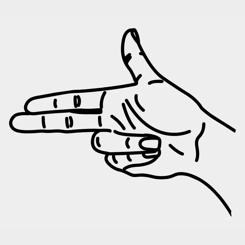 Hand gesture gun scared war