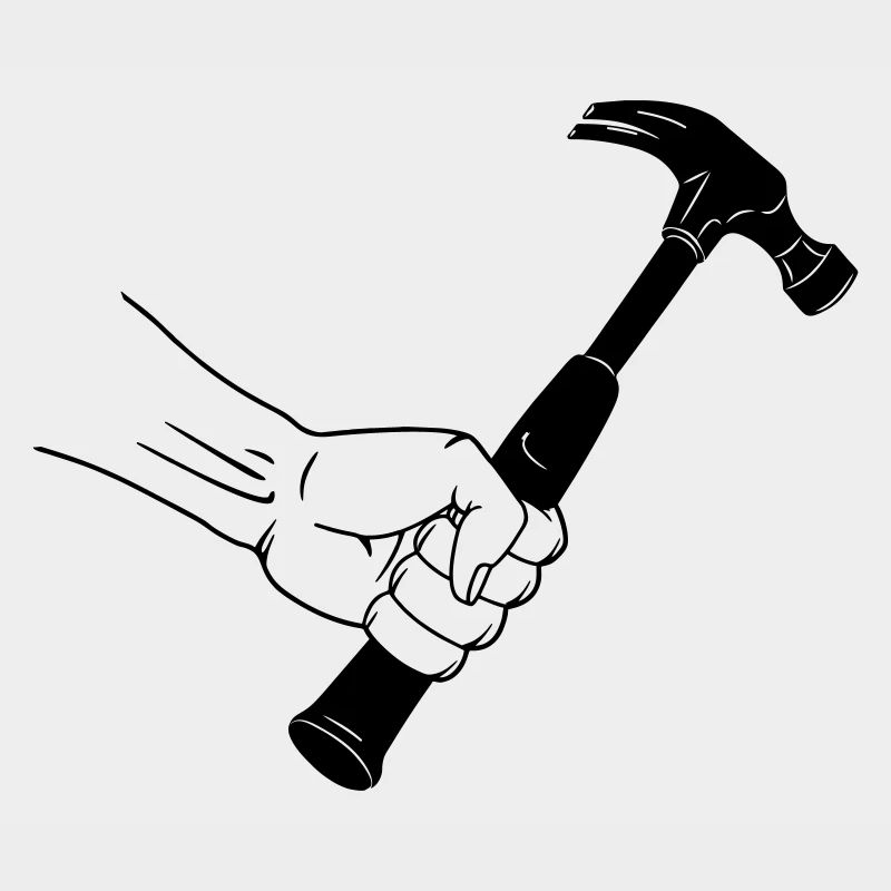 Marteau à la main poing