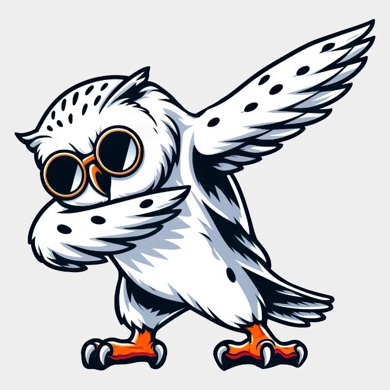 Coole Schneeeule Dabbing Pose