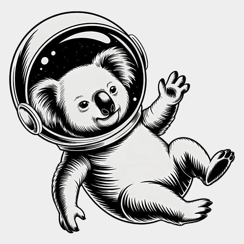 Koala dans l'espace - Logo Cool Astonomy