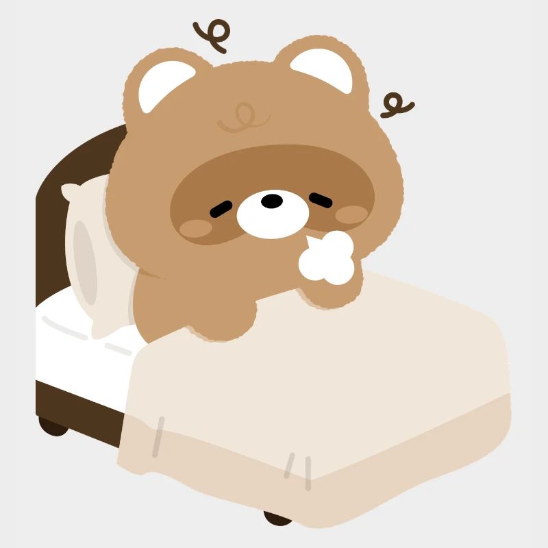 Castor endormi douillet sur lit