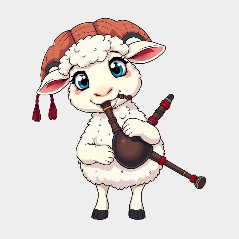 Musikerlamm mit Dudelsack