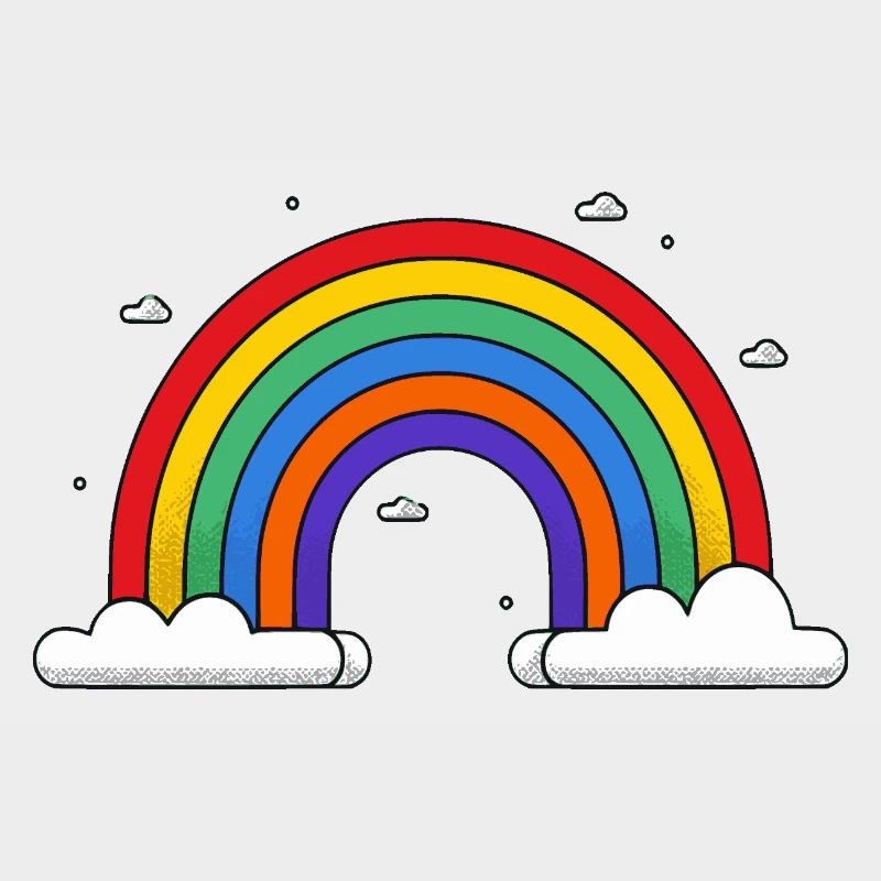 Regenbogen auf Wolken