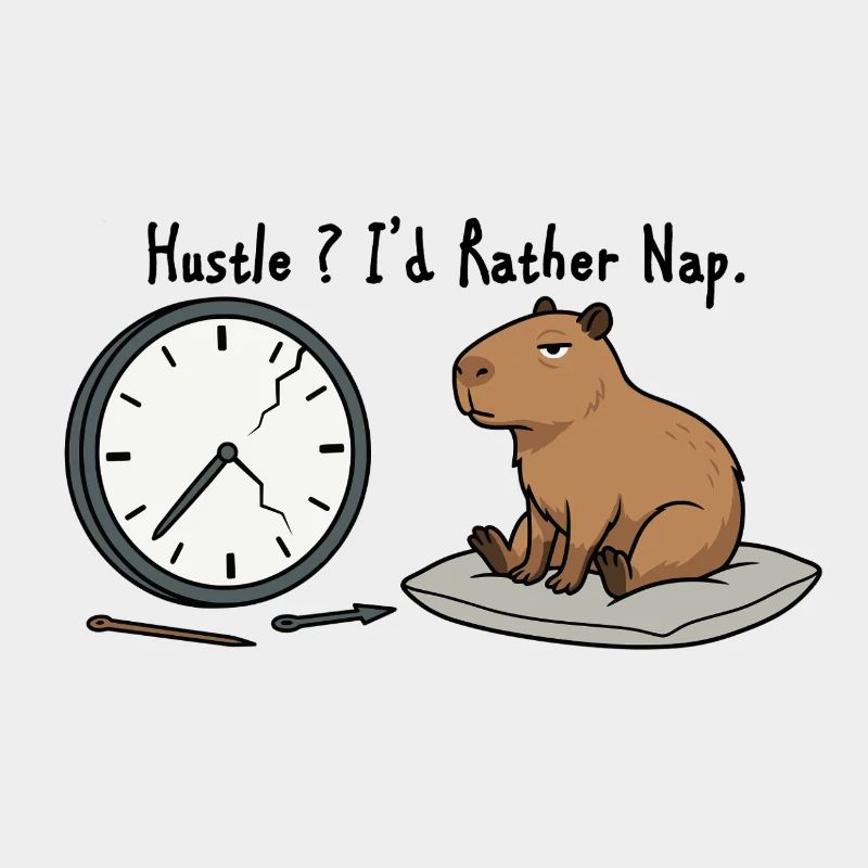 Capybara-Nickerchen-Humor Kaputte Uhr