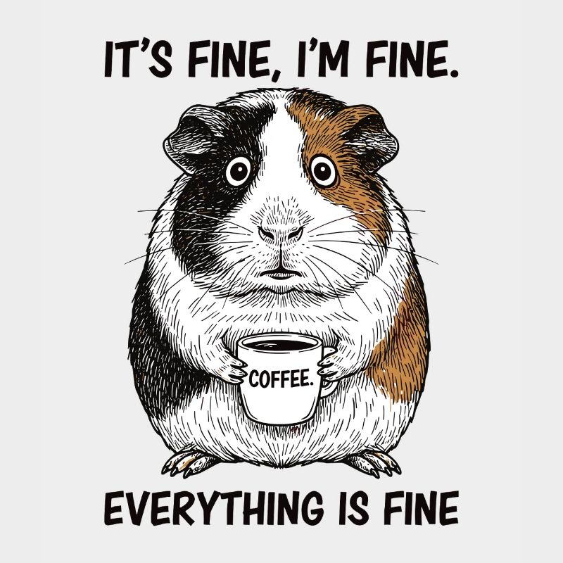 Its Fine Im Fine Kaffee Meerschweinchen