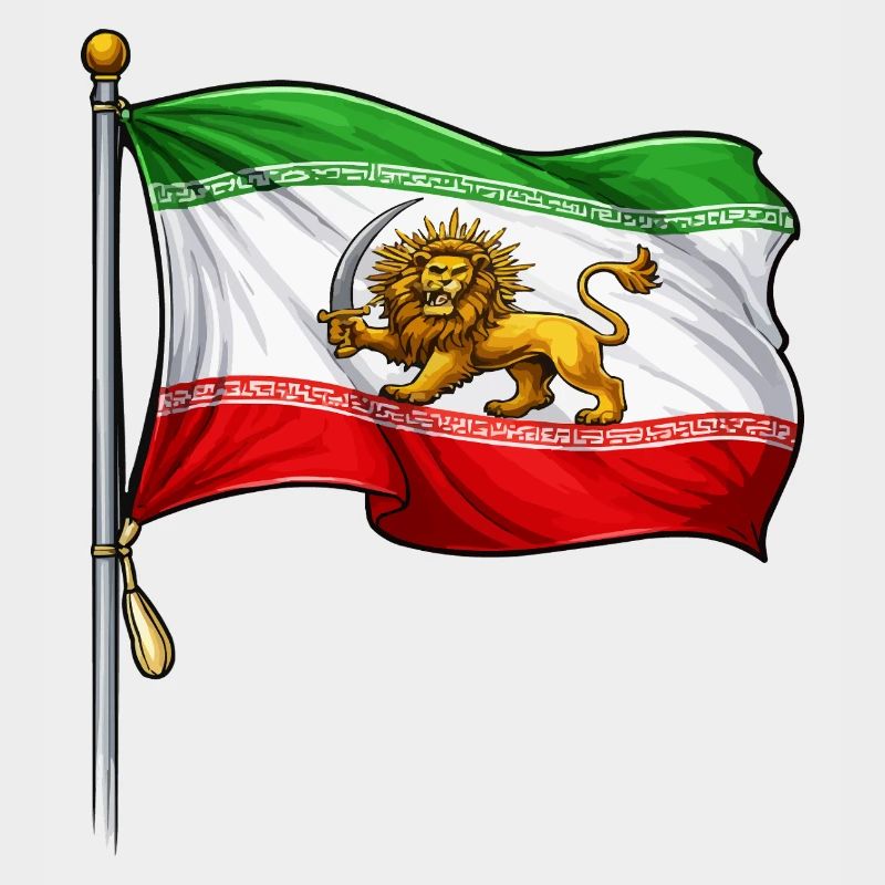 Lion Sword Iran Flag