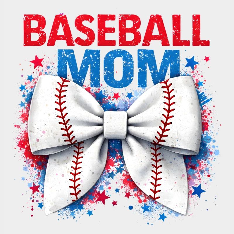 Lebendige Baseball-Bogen-Mama-Süße Spieltag-Ästhetik