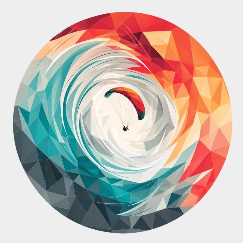 Geometric Vortex Paragliding