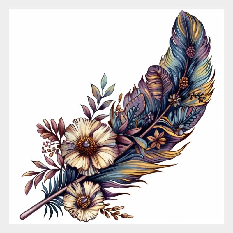 Feder Blumen Schmuck Gras Vogelfeder