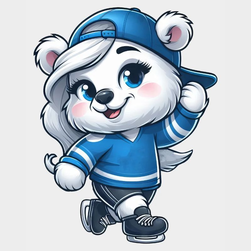 Bär Eisbär Mädchen Schlittschuh Eislaufen