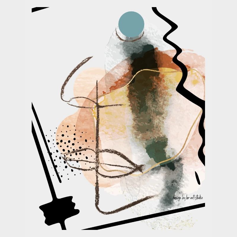 Aquarelle abstraite Tons de terre