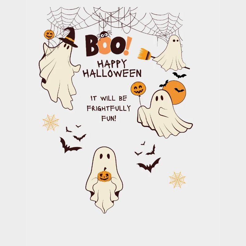 Frightfully Fun Ghosts – Cute Halloween Cartoon 